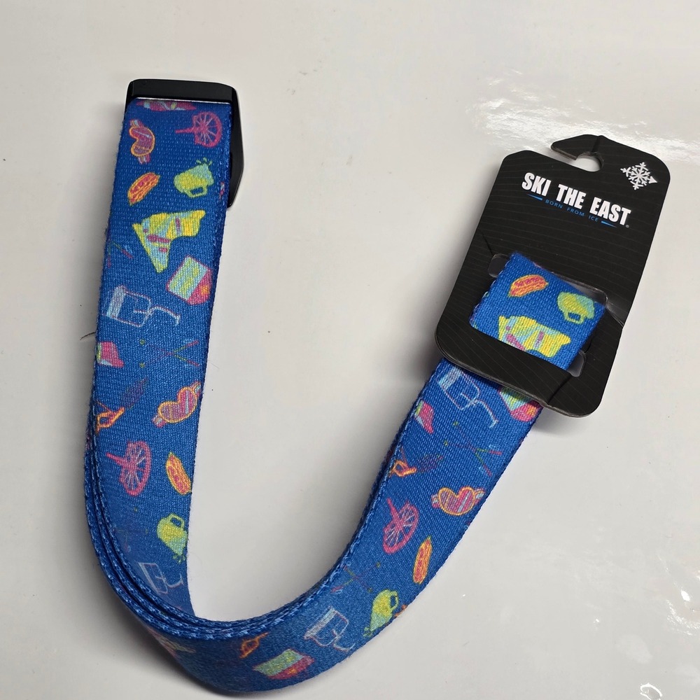 Ski The East Mind Melter Ski Bum Belt Unisex One Size Blue Neon Webbing Gorpcore